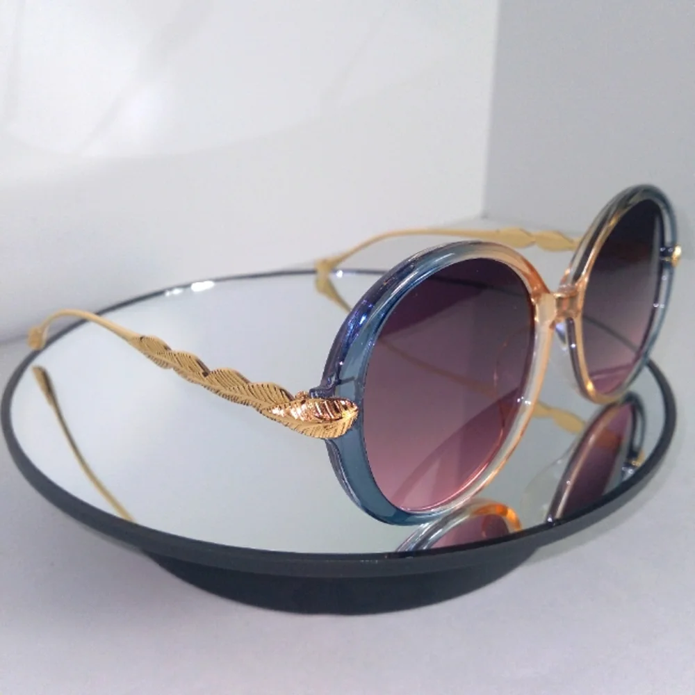 It's A New Day Blue Round Sunglasses - Picture 5 of 10